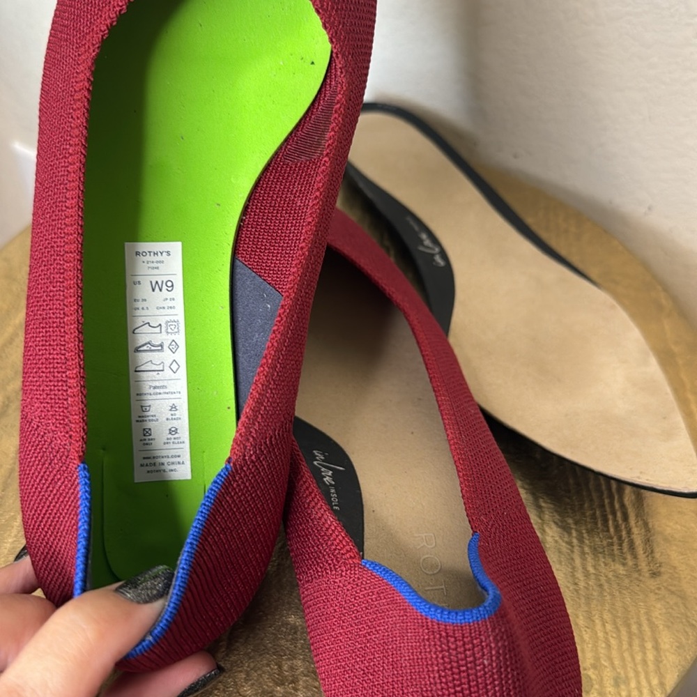Rothy's The High Point, Autumn Red Size 9women NWT - Picture 11 of 12